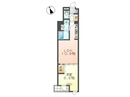 エクセレントタワー(1LDK/4階)の間取り写真
