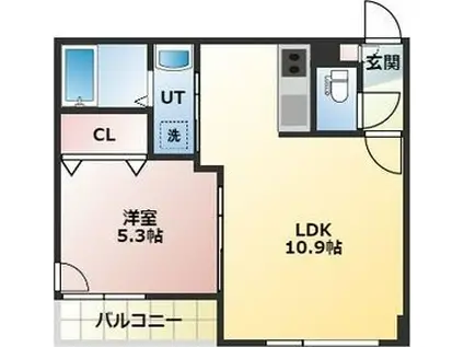 FIRST・LL(1LDK/4階)の間取り写真