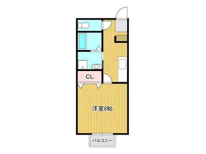 グローバルハイツA(1K/1階)の間取り写真