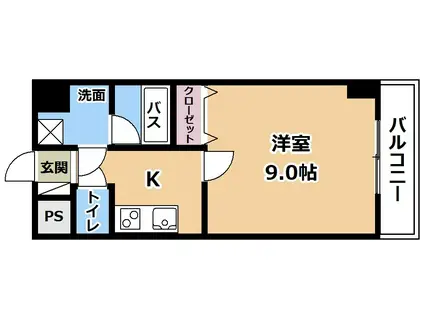 エンゼルプラザイーストI(1K/8階)の間取り写真