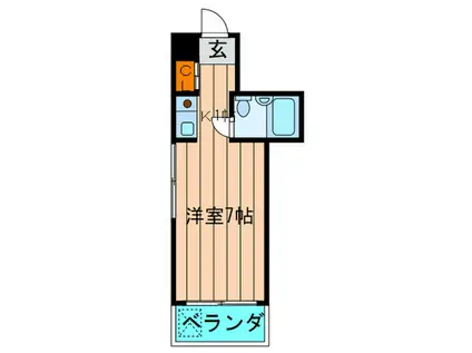 スペース西本町(1K/3階)の間取り写真