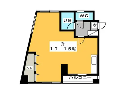 DEARS 小石川(ワンルーム/3階)の間取り写真