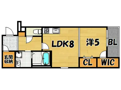 FUJI ESPACE HEUREUX(1LDK/3階)の間取り写真