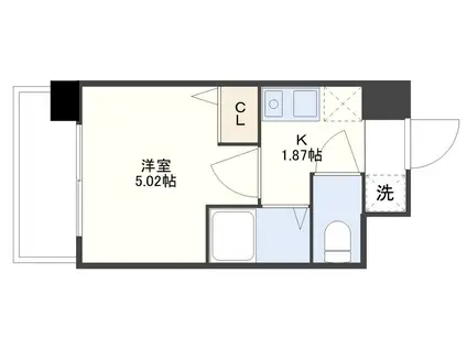 S-FORT長崎興善町(1K/13階)の間取り写真