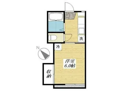 ドエルT&YII(1K/1階)の間取り写真