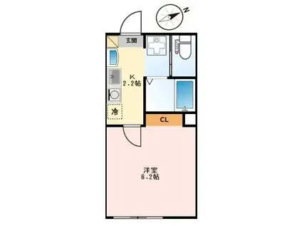 DREAM COURT南蒲田(1K/3階)の間取り写真