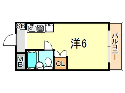 サニーパレス池上(ワンルーム/2階)の間取り写真