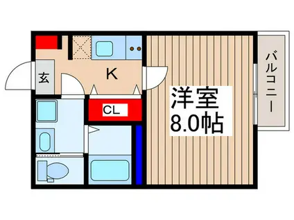 キャメル上福岡A(1K/1階)の間取り写真