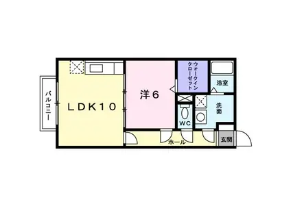 プランドール(1LDK/2階)の間取り写真