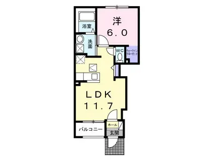 ツインキャッスルA(1LDK/1階)の間取り写真