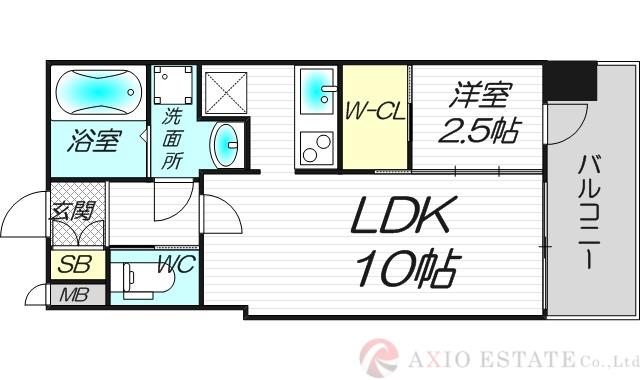 セレニテ西中島アリア弐番館(1LDK/11階)の間取り写真