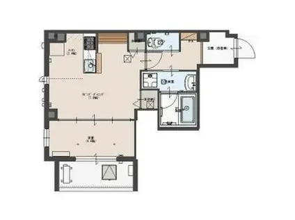 GRAN STORIA(1SK/2階)の間取り写真