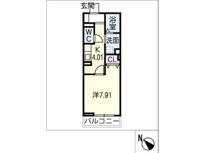 JOY LAND A(1K/1階)の間取り写真