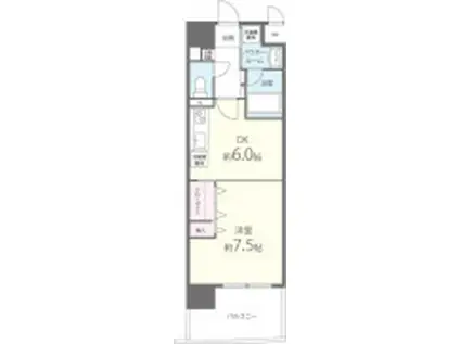 ART PENSION 高井田(1DK/7階)の間取り写真