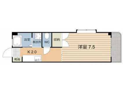 森マンション(1K/4階)の間取り写真