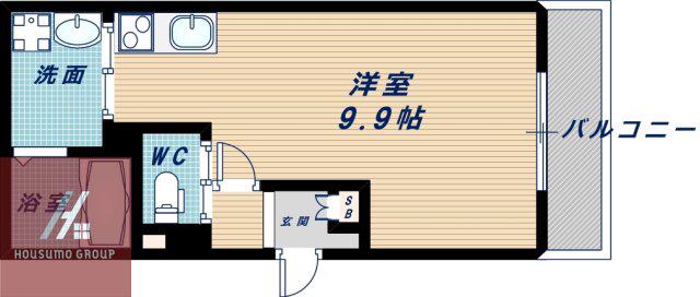 リブレメゾン本町I(ワンルーム/1階)の間取り写真