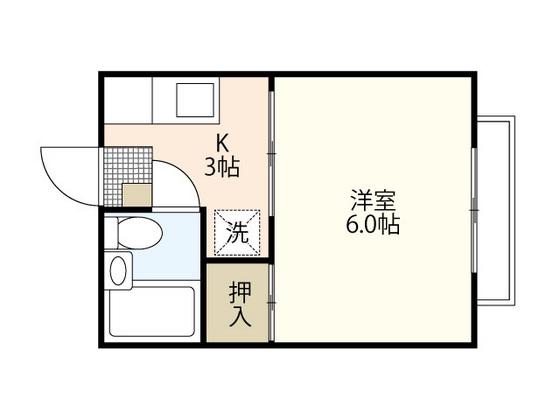 メゾン南座サイド(1K/1階)の間取り写真