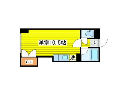 スピアシティ北15条(ワンルーム/4階)の間取り写真