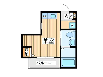 フラット横浜大口(ワンルーム/3階)の間取り写真