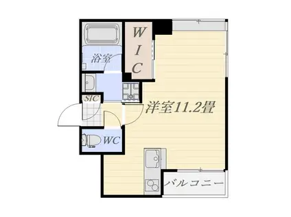 エスペランサ西田(ワンルーム/5階)の間取り写真