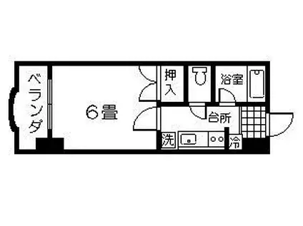 ヨーロピア高麗(1K/8階)の間取り写真