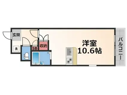 リュミエールイースト(ワンルーム/4階)の間取り写真