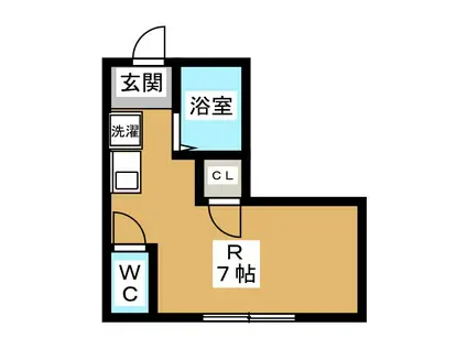 クレスト新小岩(ワンルーム/3階)の間取り写真