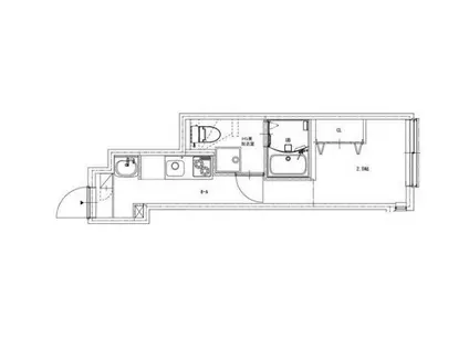 ソルナクレイシア雑司が谷(1K/1階)の間取り写真