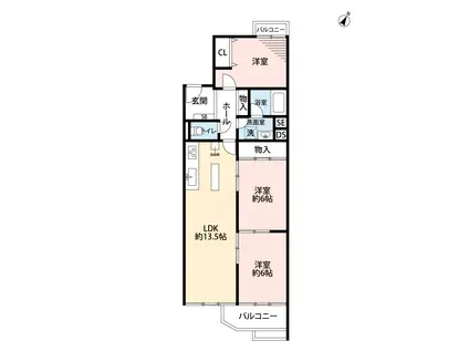 御影パークレジデンス(3LDK/1階)の間取り写真