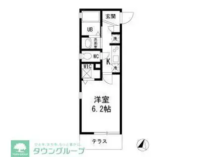 CASA YAMATO(1K/1階)の間取り写真