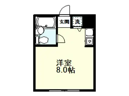 ポンム・ド・テールII(2DK/1階)の間取り写真