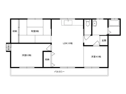 西町ハイツ(3LDK/2階)の間取り写真