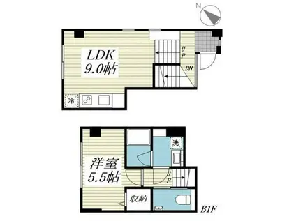 サリースマイル参番館(1LDK/1階)の間取り写真