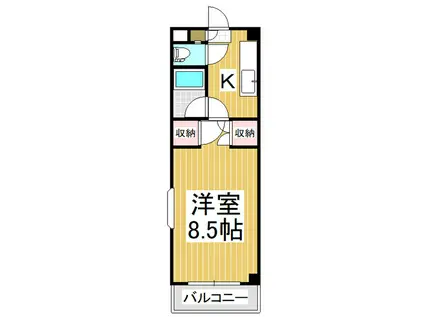 リーベルタースむれ(1K/1階)の間取り写真
