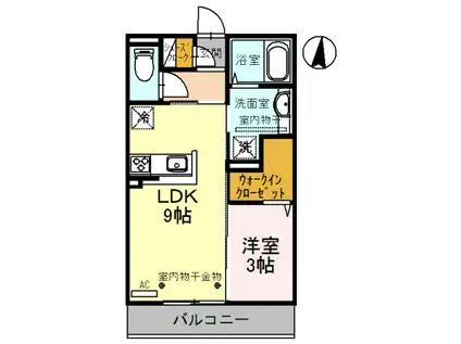 RICOFIELDリコフィールド(1LDK/3階)の間取り写真