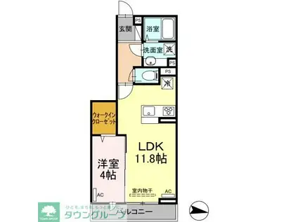 エクセリア上鷺宮I(1LDK/2階)の間取り写真