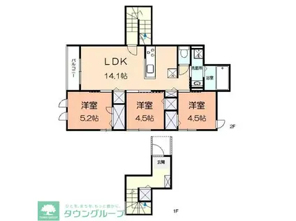 ラ ルーチェ 櫻(3LDK/2階)の間取り写真