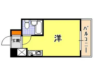 ネオハイツ三宮(ワンルーム/6階)の間取り写真