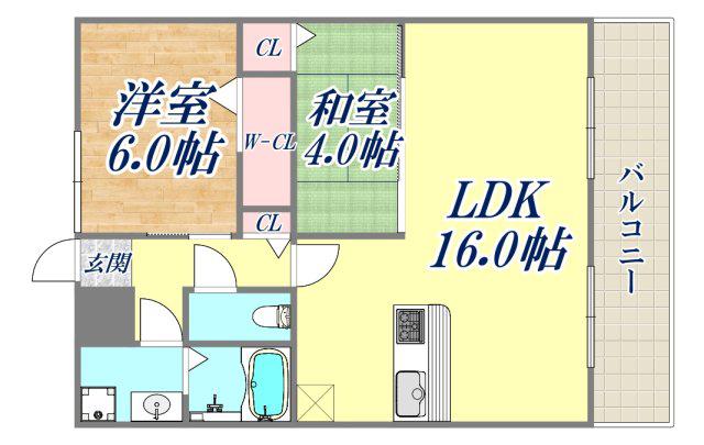 カーサイマキタ・ステラ(2LDK/3階)の間取り写真