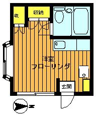 アンダンテ(ワンルーム/1階)の間取り写真