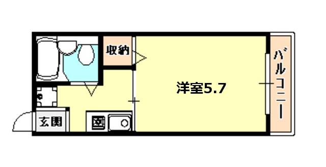 ハイム エルワーデ(1K/1階)の間取り写真