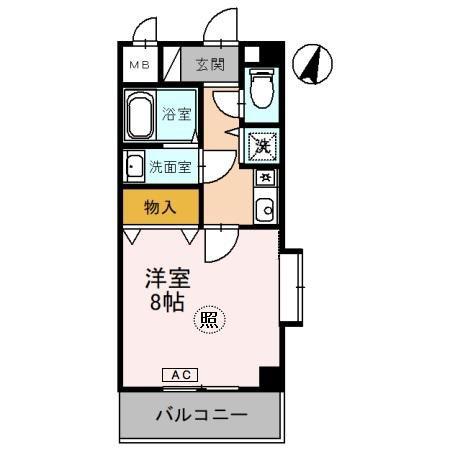 ドール魚崎(1K/3階)の間取り写真