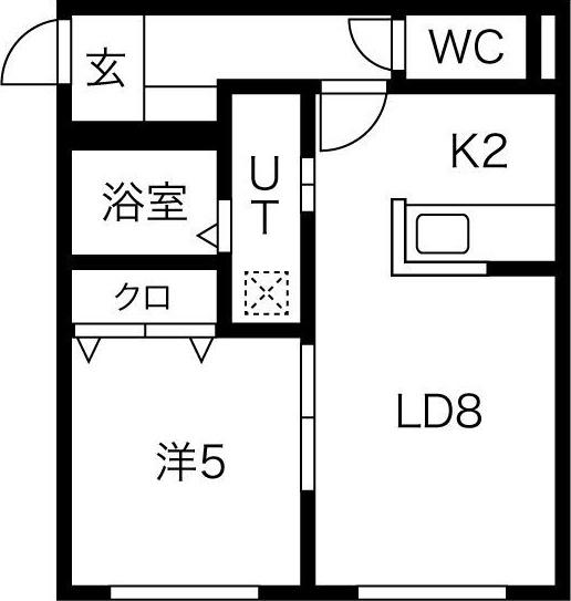ニアステーション宮の沢(1LDK/4階)の間取り写真