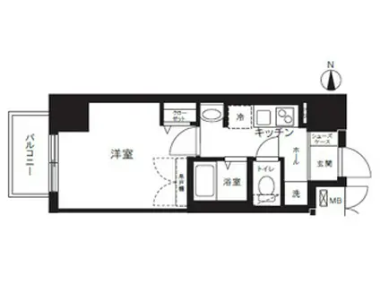 ラナップスクエア大阪城西(1K/9階)の間取り写真