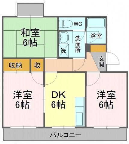KS-920(3DK/2階)の間取り写真