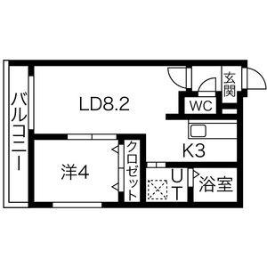 RS3―2(1LDK/1階)の間取り写真