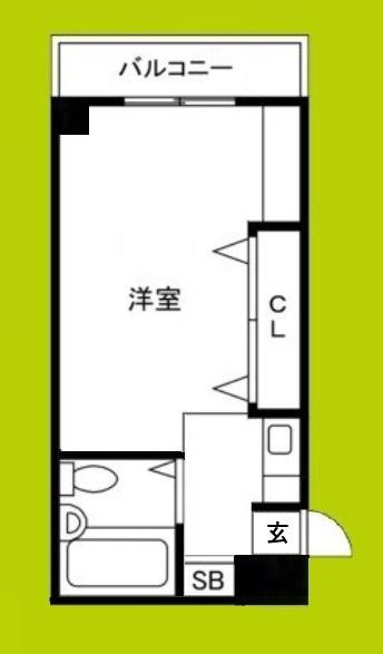 プレアール野中(ワンルーム/3階)の間取り写真