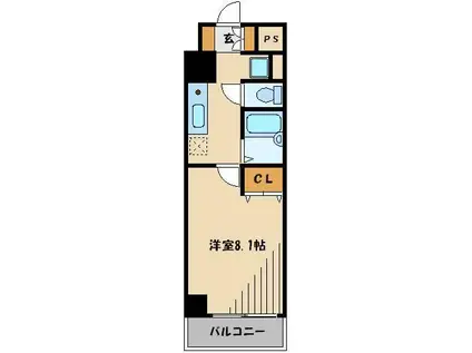 タック高砂(1K/5階)の間取り写真