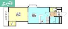 スプランドゥール野田屋町(1LDK/4階)の間取り写真