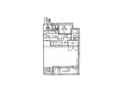 シュティレ雪が谷(1K/1階)の間取り写真